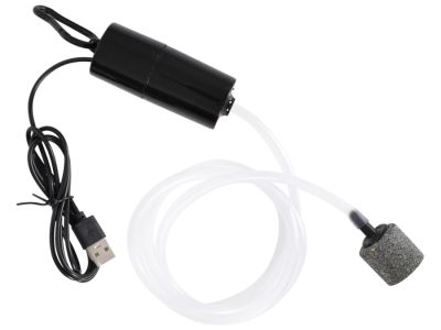 Аквариумный одноканальный мини-компрессор AQUA-TECH Black Mini USB Pump, до 70 л